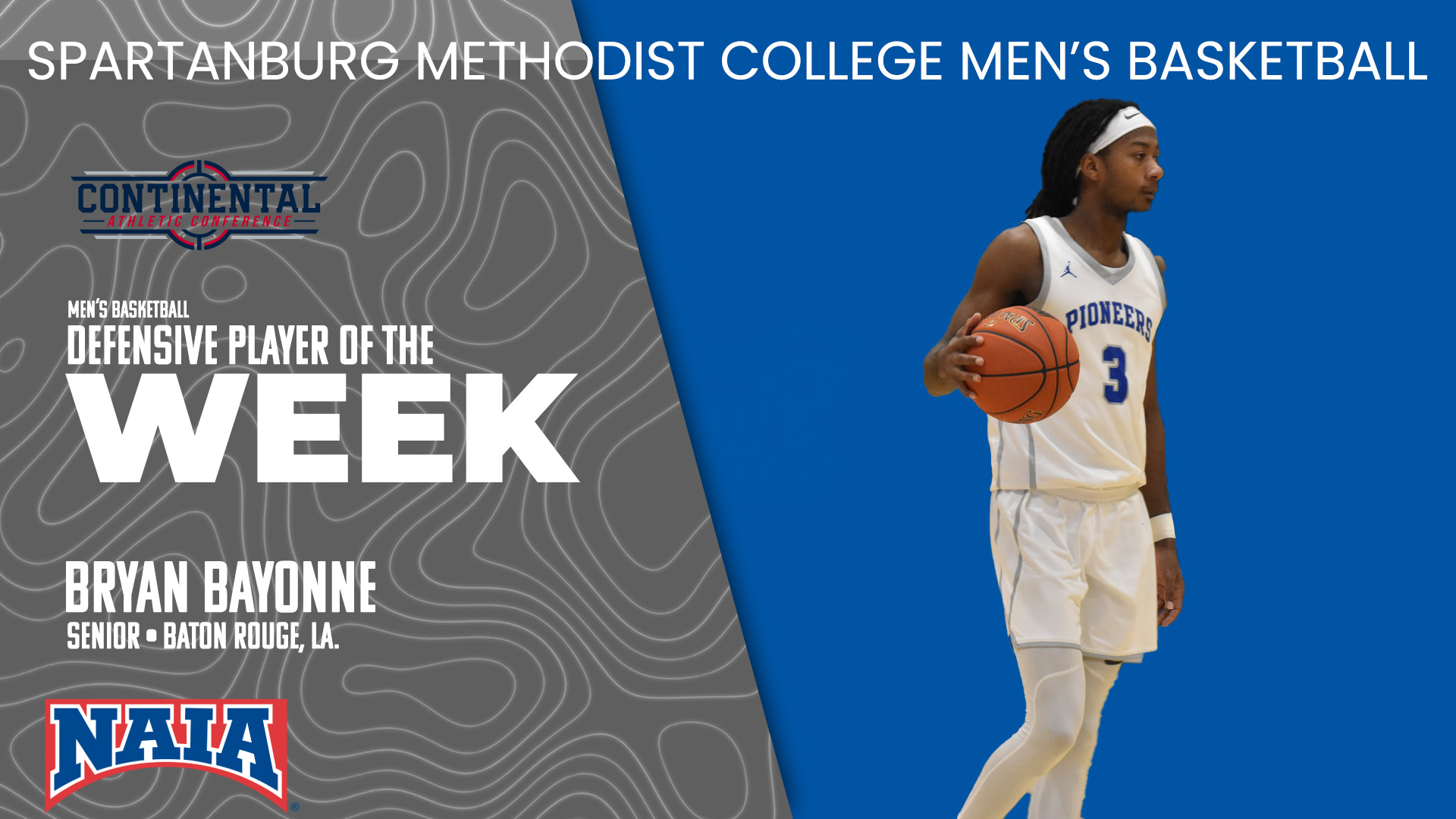Bryan Bayonne Named CAC Men's Basketball Defensive Player of the Week