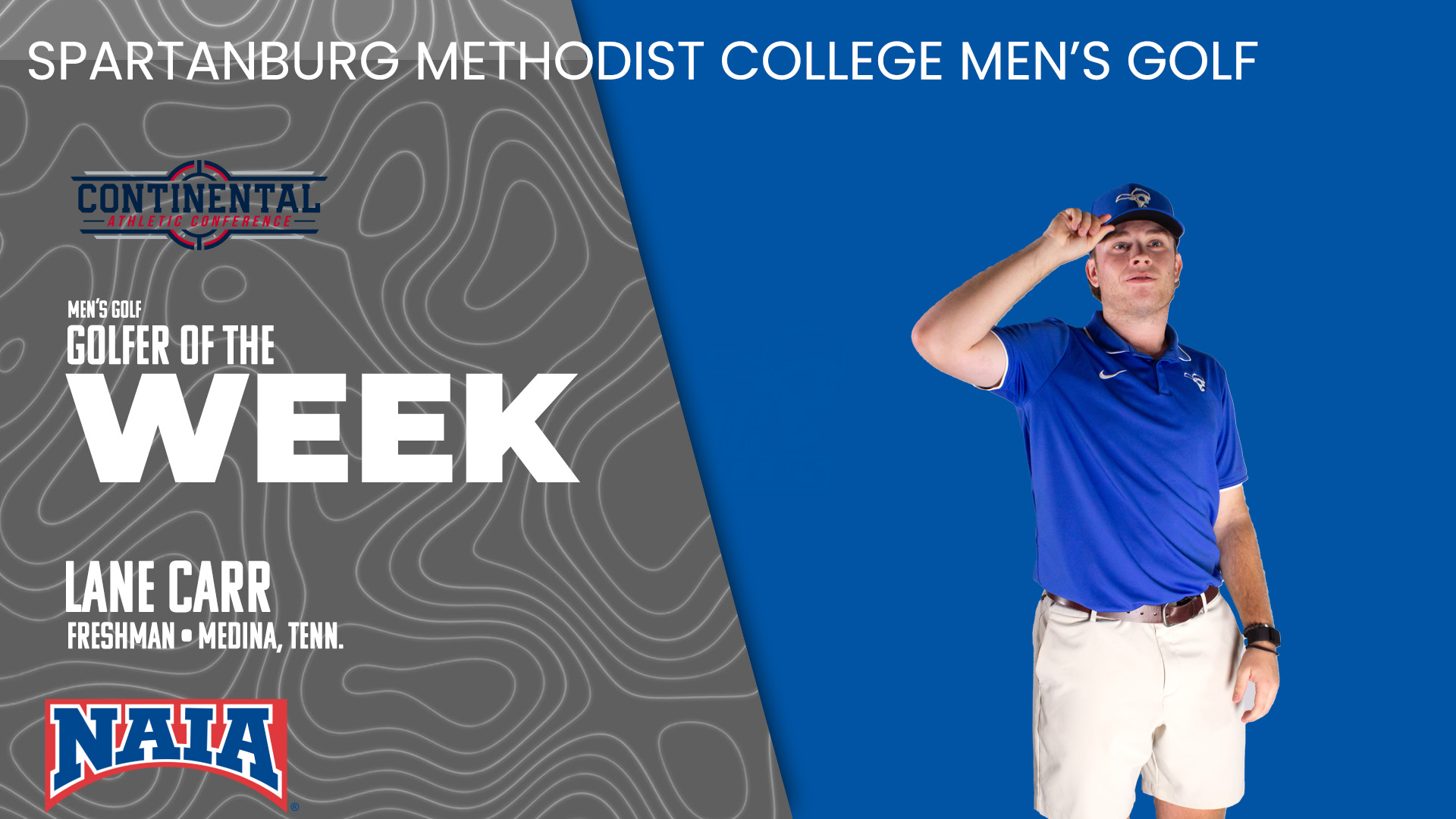 Lane Carr Named CAC Men's Golfer of the Week