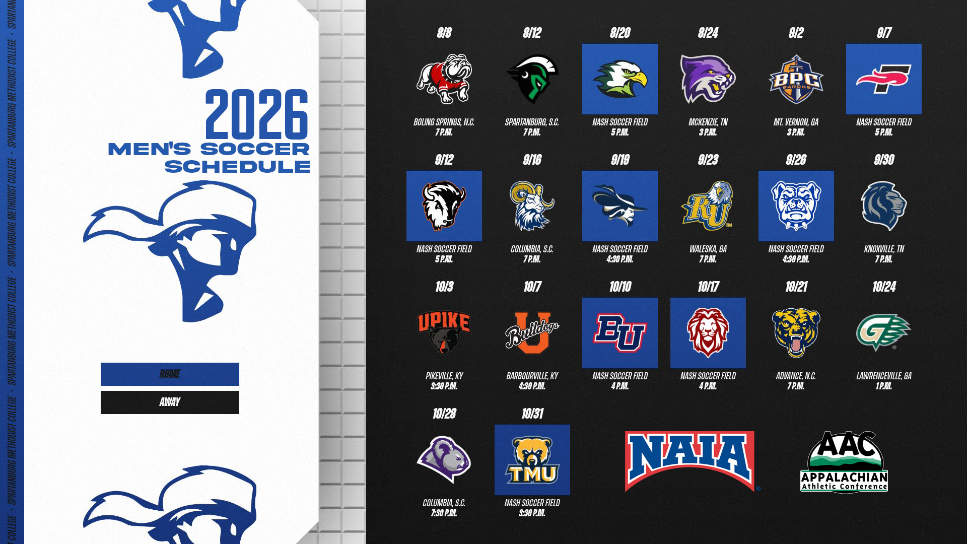 Spartanburg Methodist College Men&rsquo;s Soccer Announces 2026 Schedule