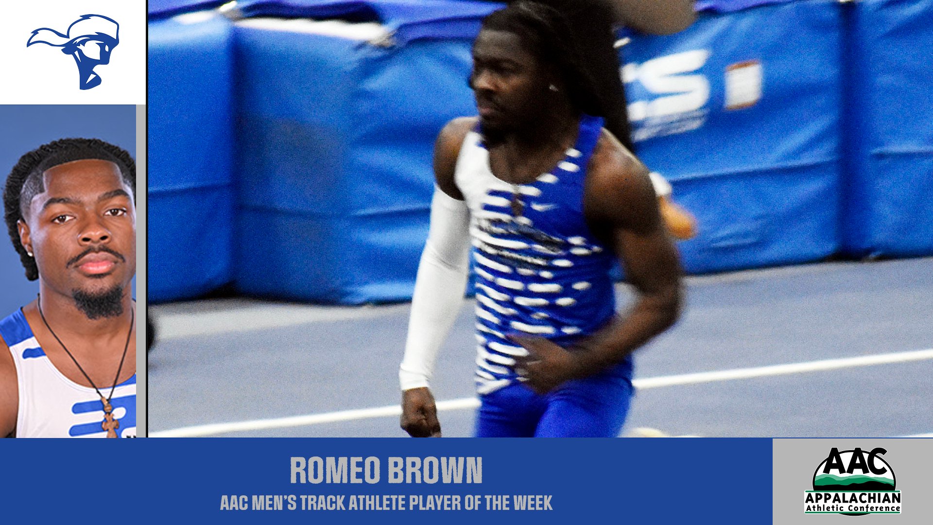 Romeo Brown Named AAC Men's Indoor Track Athlete of the Week