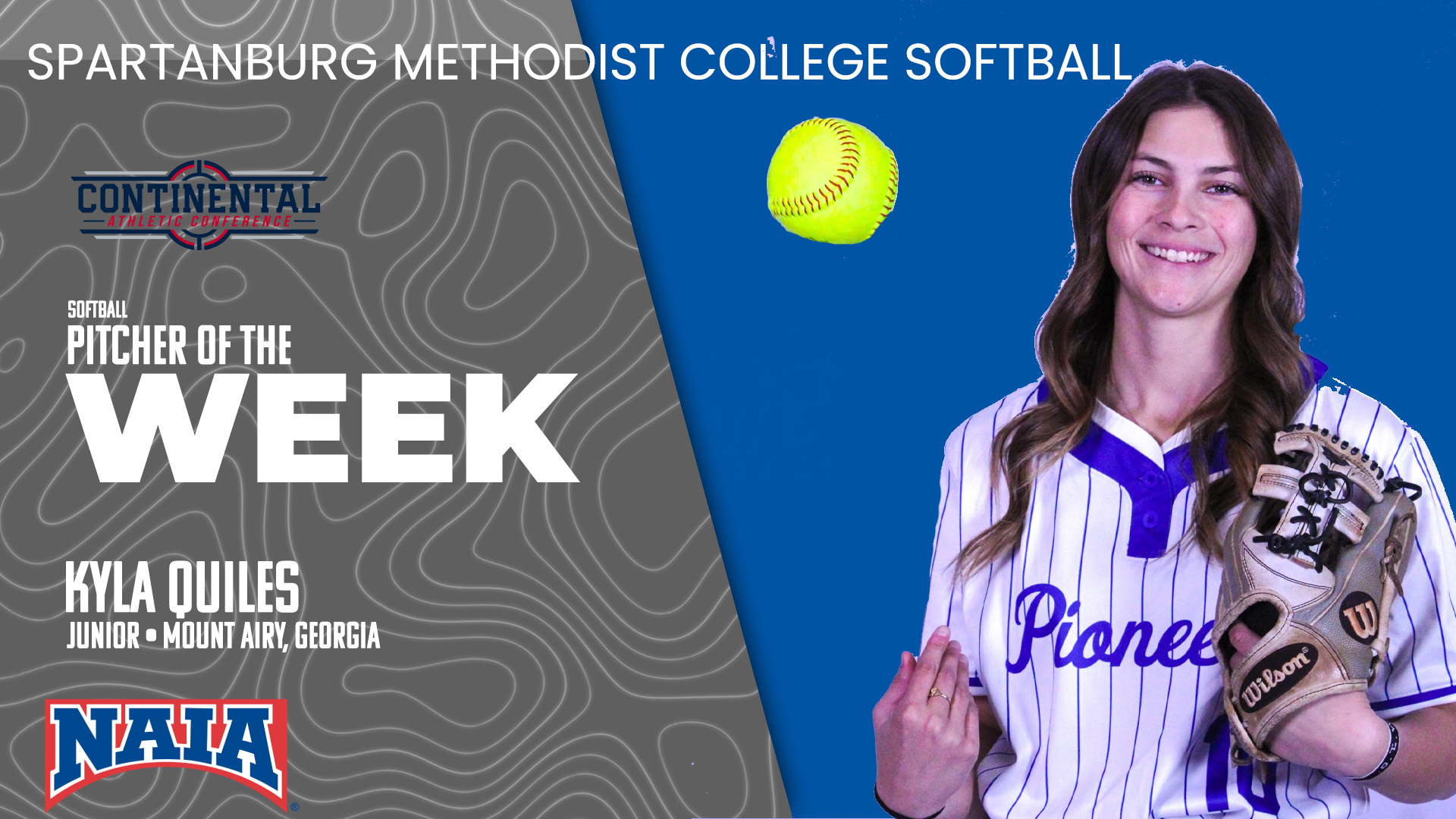 Kyla Quiles Named CAC Softball Pitcher of the Week