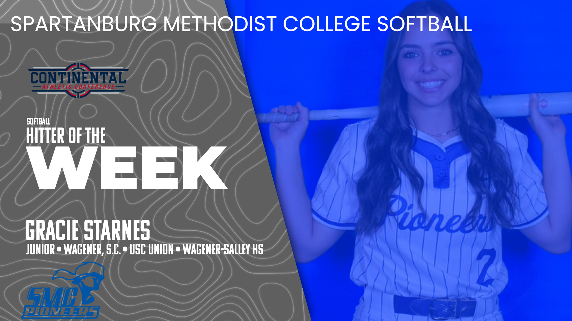 Gracie Starnes Named CAC Softball Hitter of the Week