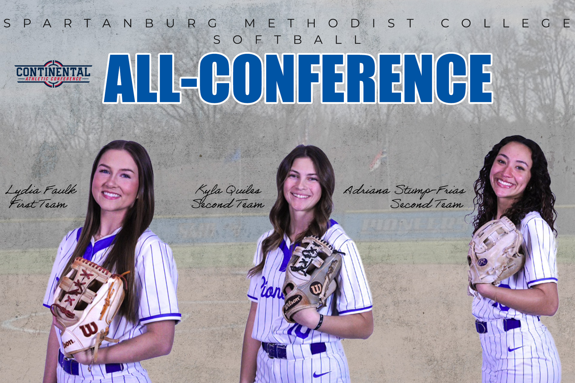 Three Pioneers Earn All-CAC Recognition