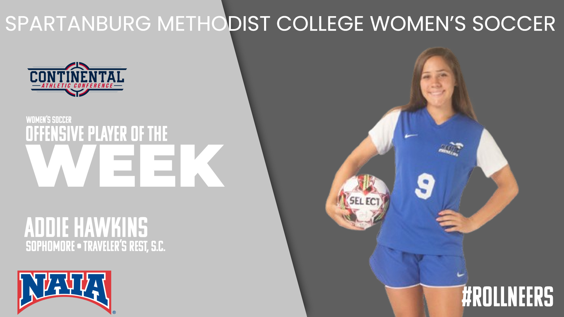 Addie Hawkins Earns CAC Offensive Player of the Week Honors