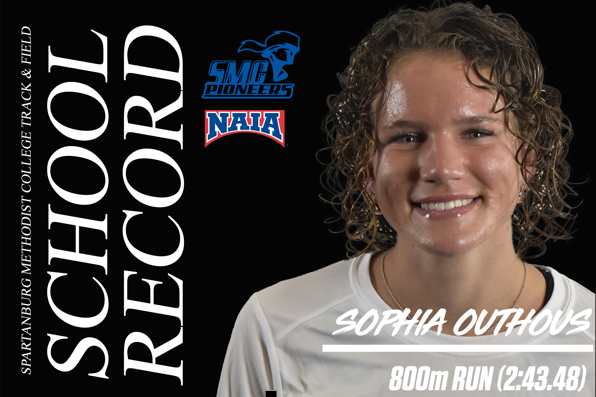 Sophia Outhous Sets School Record in the 800m Run at the JDL Flat is Fast Invitational